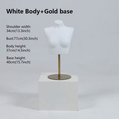 Suede Bust Mannequin for Lingerie Display - Handcrafted Matte Finish Display Prop