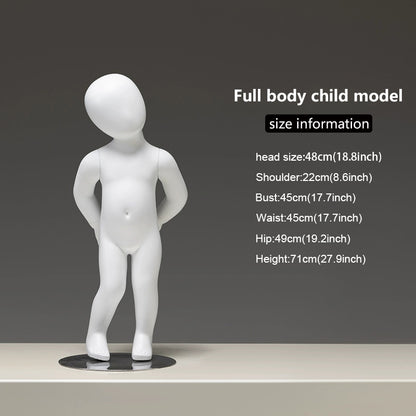 Sitting Infant & Child Mannequin - Full Body Kids Clothing Display Prop