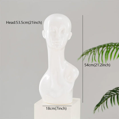 Electroplated Mannequin Head Display Stand - Wig Hat Scarf Jewelry Display Prop for Retail Stores