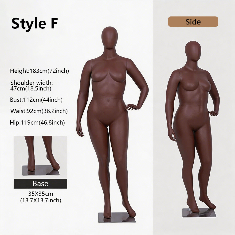 JELIMATE Plus Size Female Mannequin | Full Body & Half Body | Clothing Lingerie Swimwear