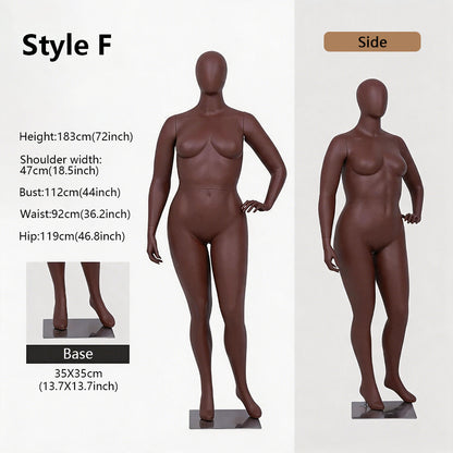 JELIMATE Plus Size Female Mannequin | Full Body & Half Body | Clothing Lingerie Swimwear