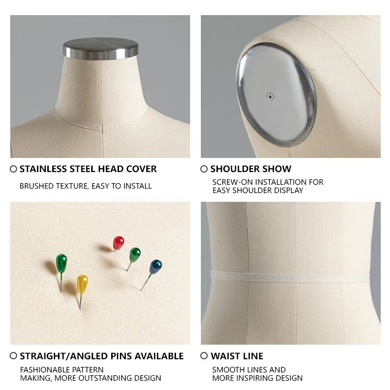 JELIMATE Professional Childrens Adjustable Dress Form (Pin-Insertable & Flocked)