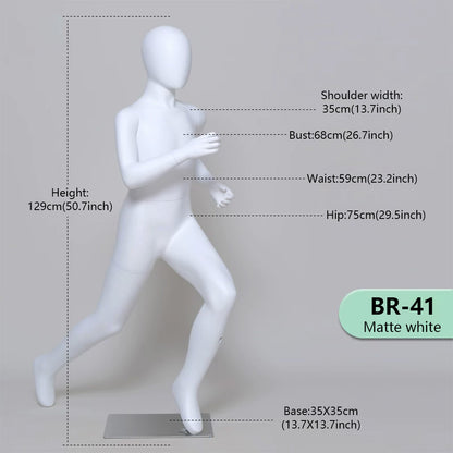 JELIMATE Kids Sport Full Body Mannequin | Athletic Children Clothing Display Form for Ages 2–12