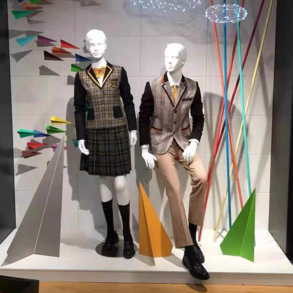 JELIMATE High Quality Fiberglass Female Male Full Body Mannequin,Luxury Window Display Dress Form Model,Clothing Shop Jewelry Clothing Display Model Props