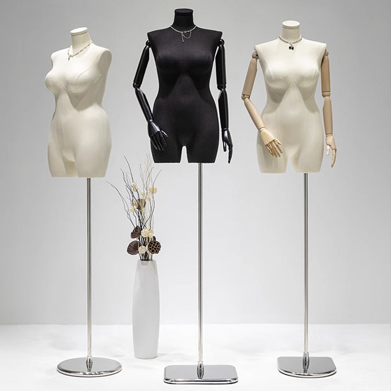 Jelimate Half Body Female Plus Size Mannequin,Women Display Mannequin Torso Plus Size Dress Form,Large Size Clothing Display Dress Form Plus Size Model