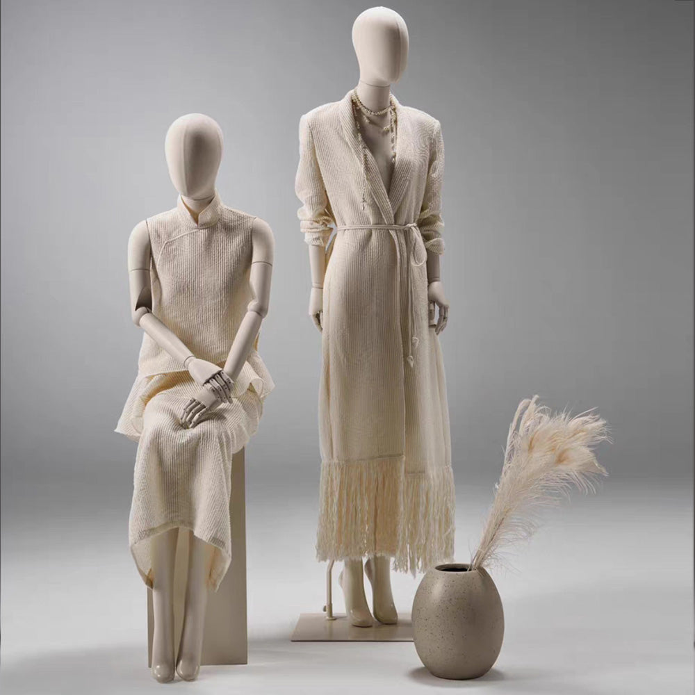JM0163 Premium Beige Female Full Body Mannequin - 4 Versatile Poses