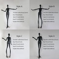 Jelimate Clothing Store High Feet Long Leg Black Female Full Body Mannequin,Window Display Wedding Dress Mannequin,Women Dress Form Clothing Display Model