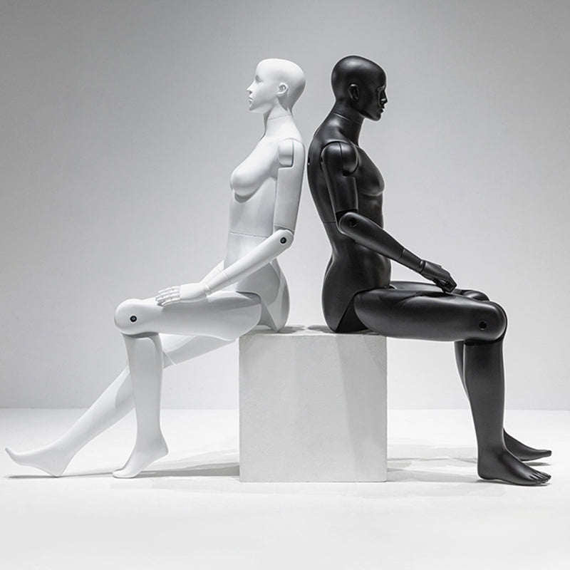 Premium Full Body Mannequin - Flexible Joints with Wooden Arms & Velvet Finish