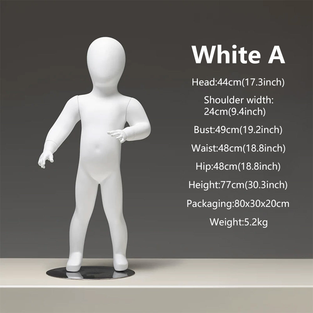 JELIMATE Baby & Toddler Mannequin Full Body Fiberglass | 11 Poses | Ages 6M-3Y