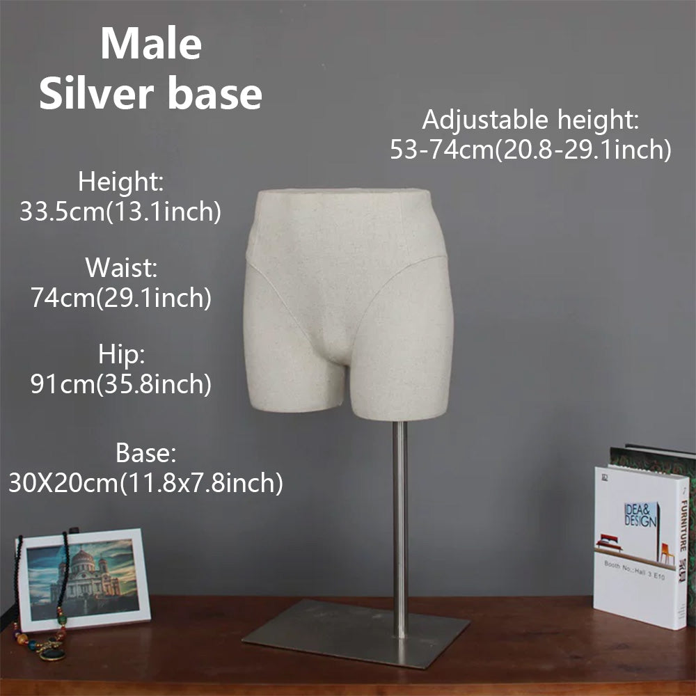 JELIMATE Male & Female Buttocks Mannequin for Underwear Swimwear Shorts Belt Display Stand