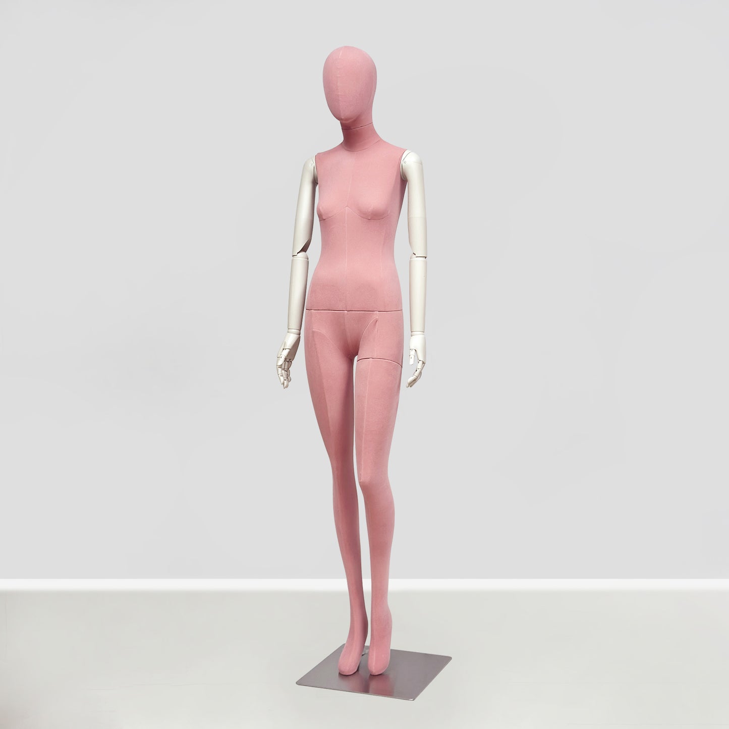 JELIMATE Pink Suede Female Mannequin - Bridal Boutique Wedding Dress Display