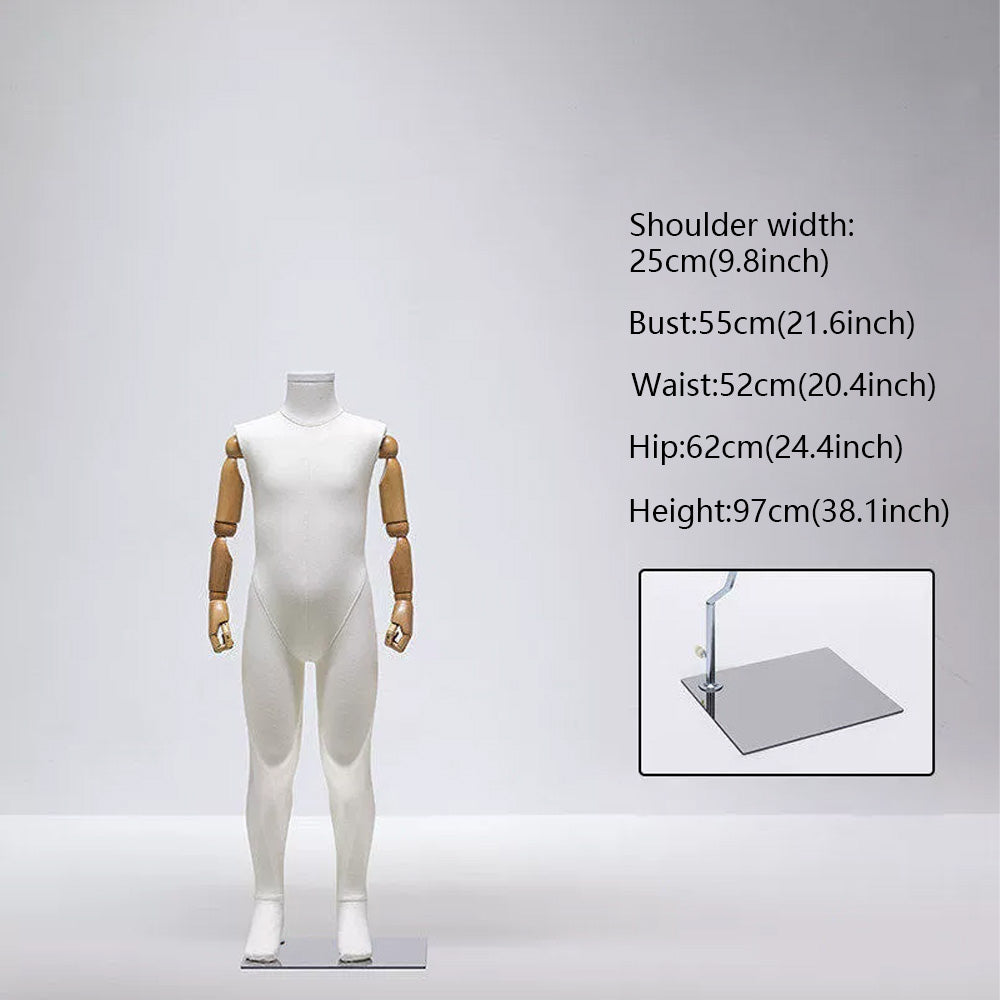 JELIMATE Fabric Full Body Child Mannequin | Kids Clothing Display Form for Retail Store Ages 3-11