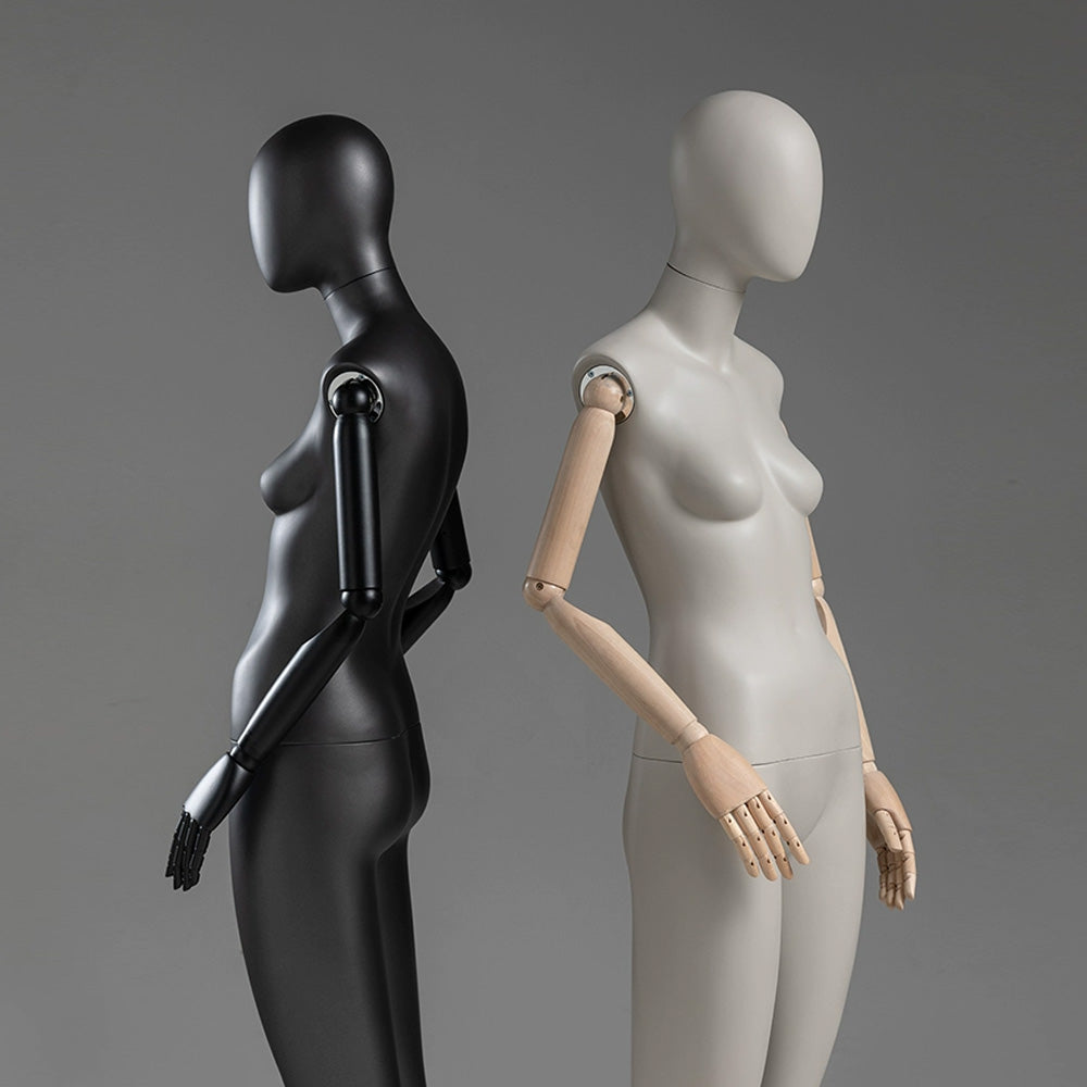 JELIMATE Premium Flexible Articulated Female Mannequin | High-End Window Display & Fashion Photography Poseable Dress Form (Standing & Sitting Models)