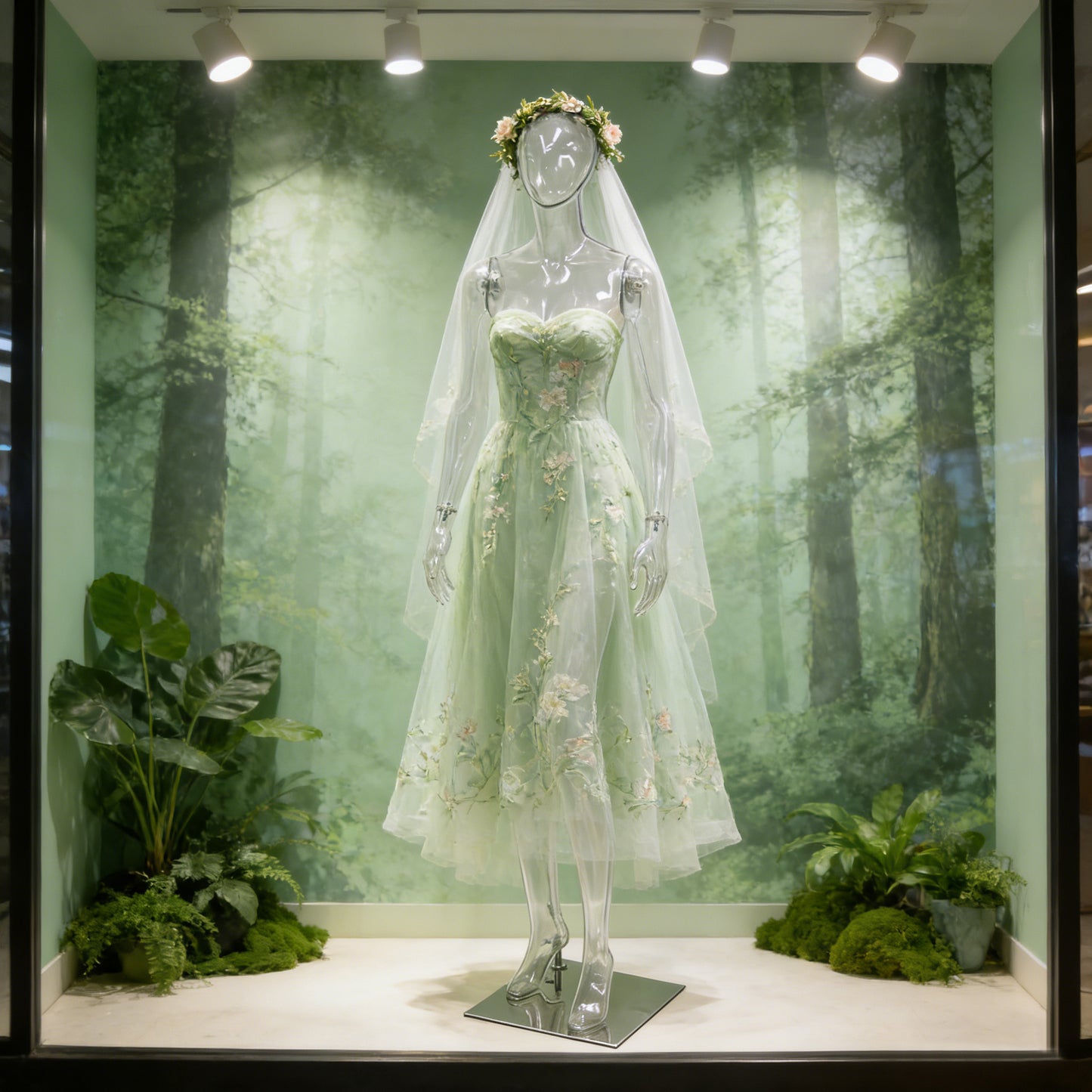 Transparent PE Female Mannequin Full Body Display Form - Clothing Retail Boutique