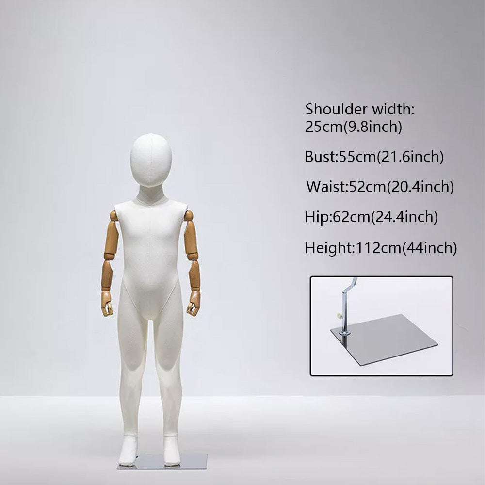 JELIMATE Fabric Full Body Child Mannequin | Kids Clothing Display Form for Retail Store Ages 3-11