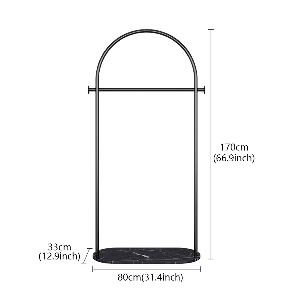 JELIMATE Freestanding Clothing Rack, Marble Base Garment Rack for Boutique Store Display