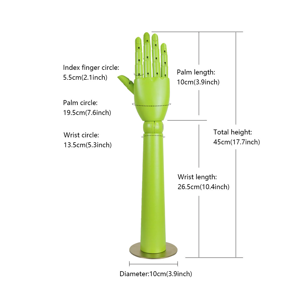 Jelimate Luxury Wooden Mannequin Hand Display Stand,Wood Art Mannequin Hand Dress Form,Drawing Mannequin Hand Manikin,Left and Right Hand Mannequin Joint Hand Model,Ring Necklace Bracelet Watch Sunglasses Jewelry Display Hand