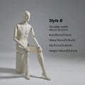 Premium Male Mannequin Full Body with Face - Standing & Seated Pose Retail Display for Boutique