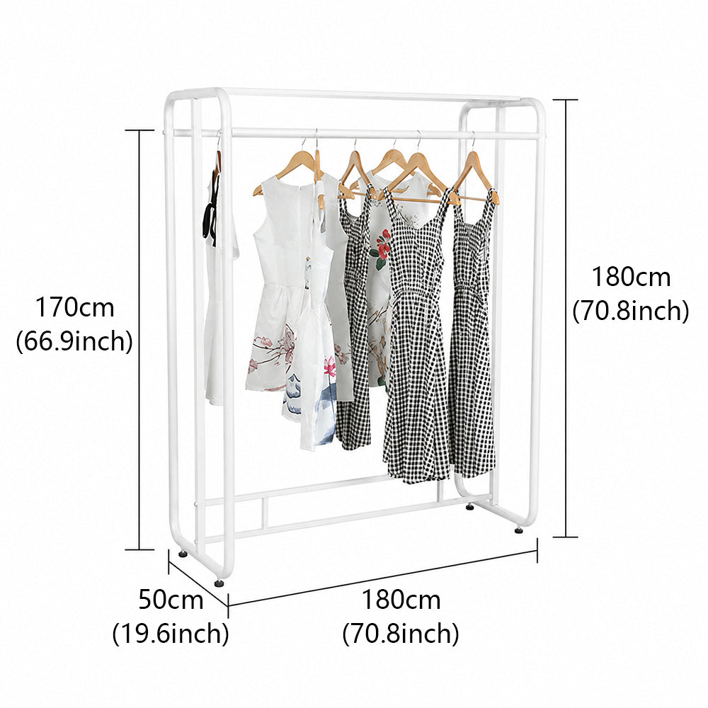 JELIMATE Double Rail Clothing Rack | Heavy Duty Garment Display Stand for Boutique Store