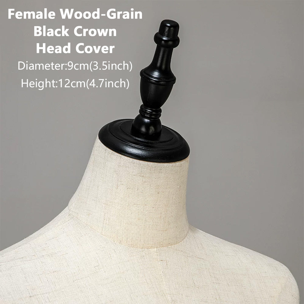 JELIMATE Wooden Mannequin Head Cap | Antique & Flat Top Cover for Display Dress Forms