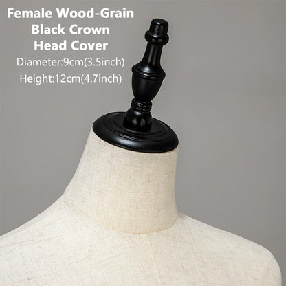 JELIMATE Wooden Mannequin Head Cap | Antique & Flat Top Cover for Display Dress Forms