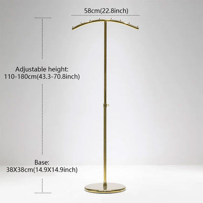 JELIMATE Adjustable Clothing Rack 43.3-70.8" | Stainless Steel Garment Stand for Boutique
