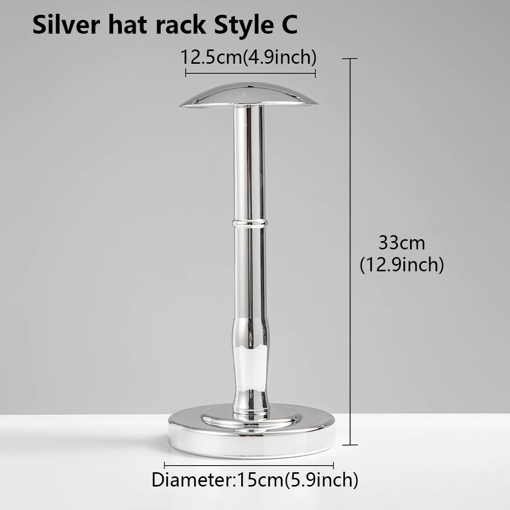 Premium Electroplated Hat Display Stand | Modular Mannequin Head Rack for Retail & Home