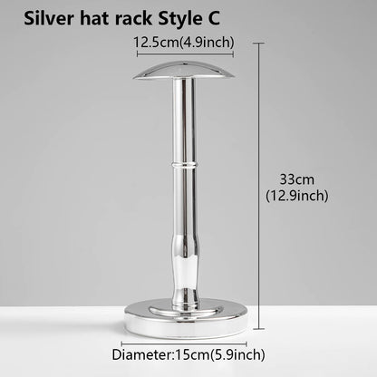 Premium Electroplated Hat Display Stand | Modular Mannequin Head Rack for Retail & Home