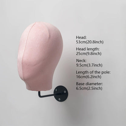 JELIMATE Wall Mount Mannequin Head Display Stand for Hats Wigs Glasses Earrings
