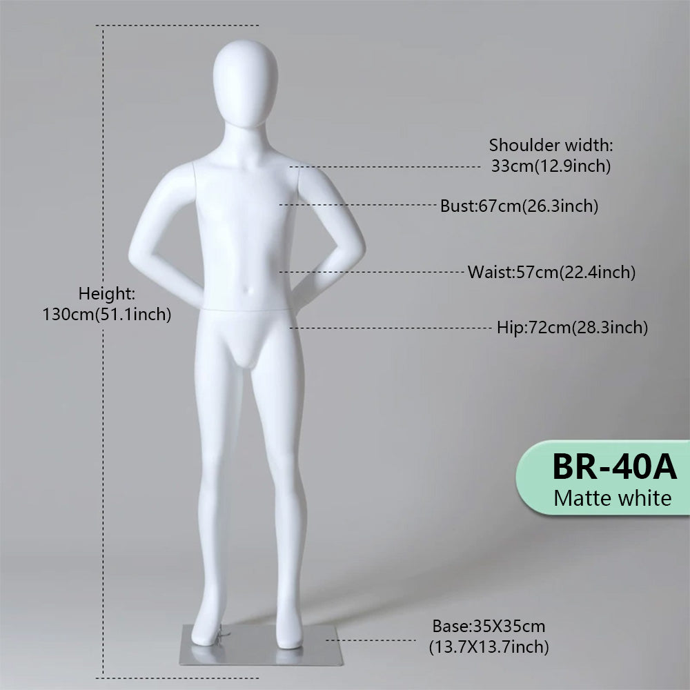 JELIMATE Kids Sport Full Body Mannequin | Athletic Children Clothing Display Form for Ages 2–12
