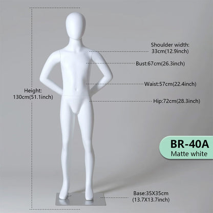 JELIMATE Kids Sport Full Body Mannequin | Athletic Children Clothing Display Form for Ages 2–12