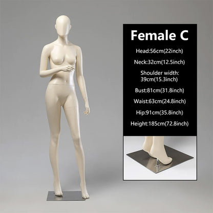 JELIMATE Female Full Body Mannequin | 21 Styles | Luxury Boutique Display Dress Form