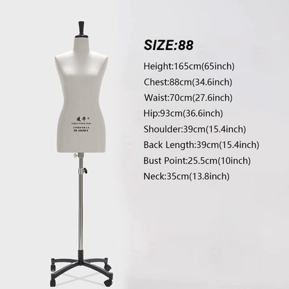 Professional Dress Form for Pattern Making - 3D Tailoring Mannequin (Multiple Sizes)