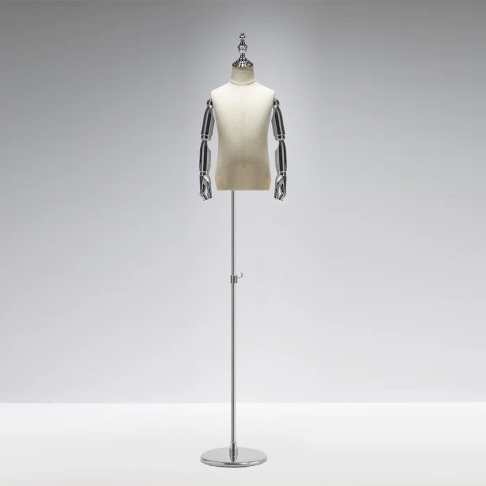 JELIMATE Kids Electroplated Mannequin | Gold Silver Dress Form for Kids Streetwear Display