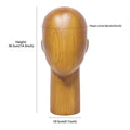 JELIMATE Wooden Mannequin Head Male – Solid Wood Hat Wig Glasses Display Stand