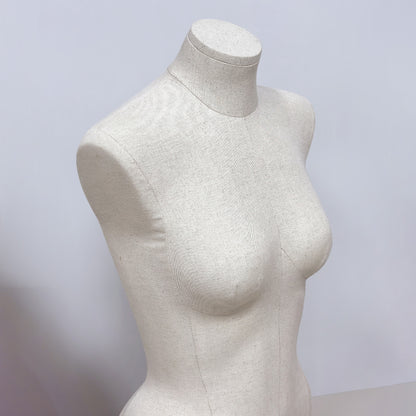 JELIMATE Half Body Mannequin Torso, Linen Dress Form for Lingerie Underwear Display