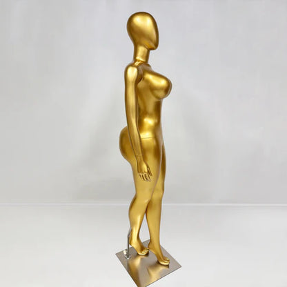 JELIMATE Gold Female Full Body Mannequin for Lingerie, Wigs & Complete Outfits