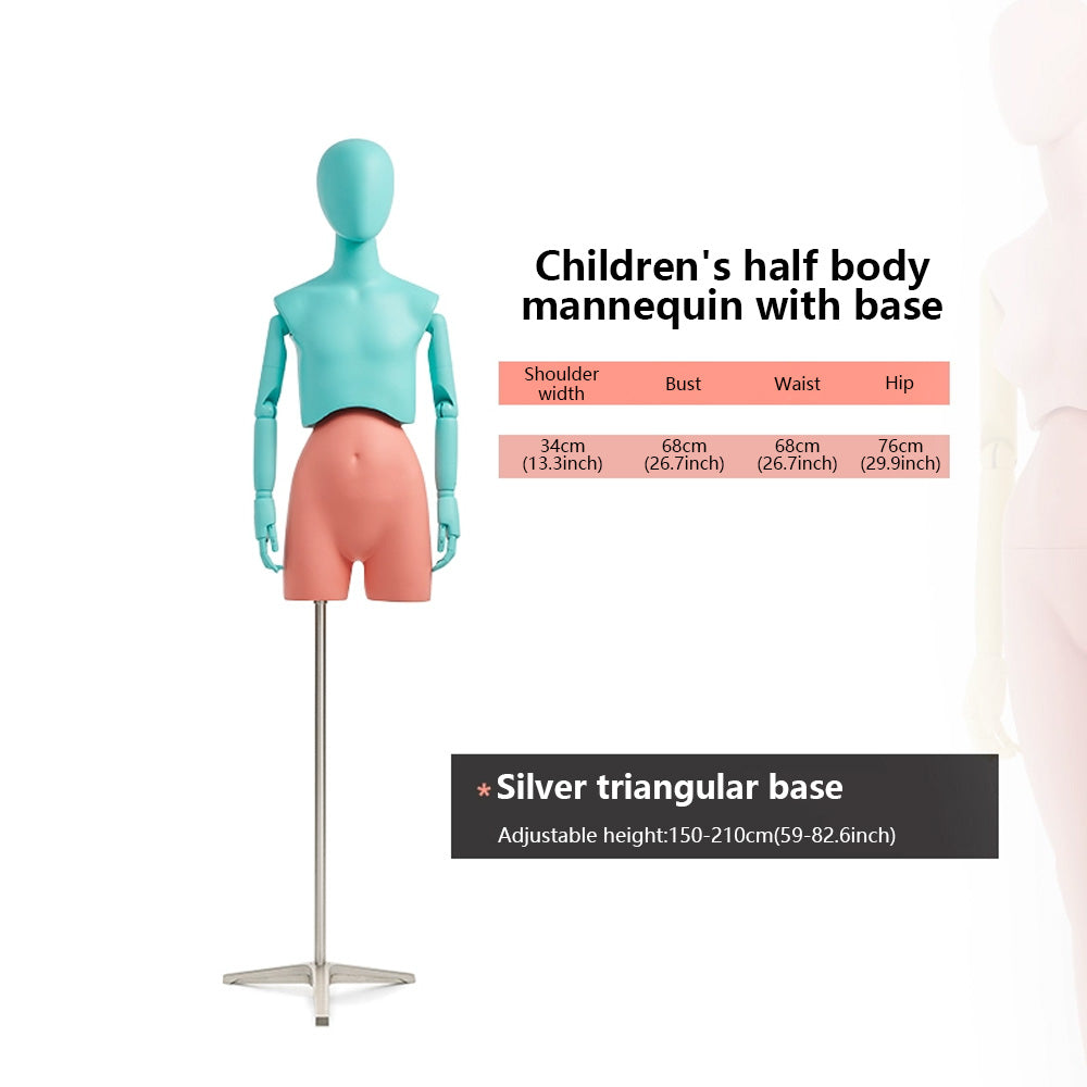 Premium Modern Mannequin Torso - Flexible Rotating Waist & Articulated Wooden Arms - Male, Female & Child Models