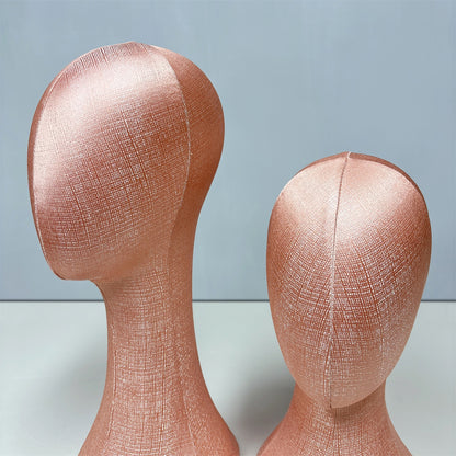 Pearl Pink Foam Mannequin Head - Needle-Insertable Display for Hats, Wigs & Jewelry