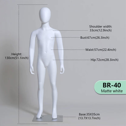 JELIMATE Kids Sport Full Body Mannequin | Athletic Children Clothing Display Form for Ages 2–12