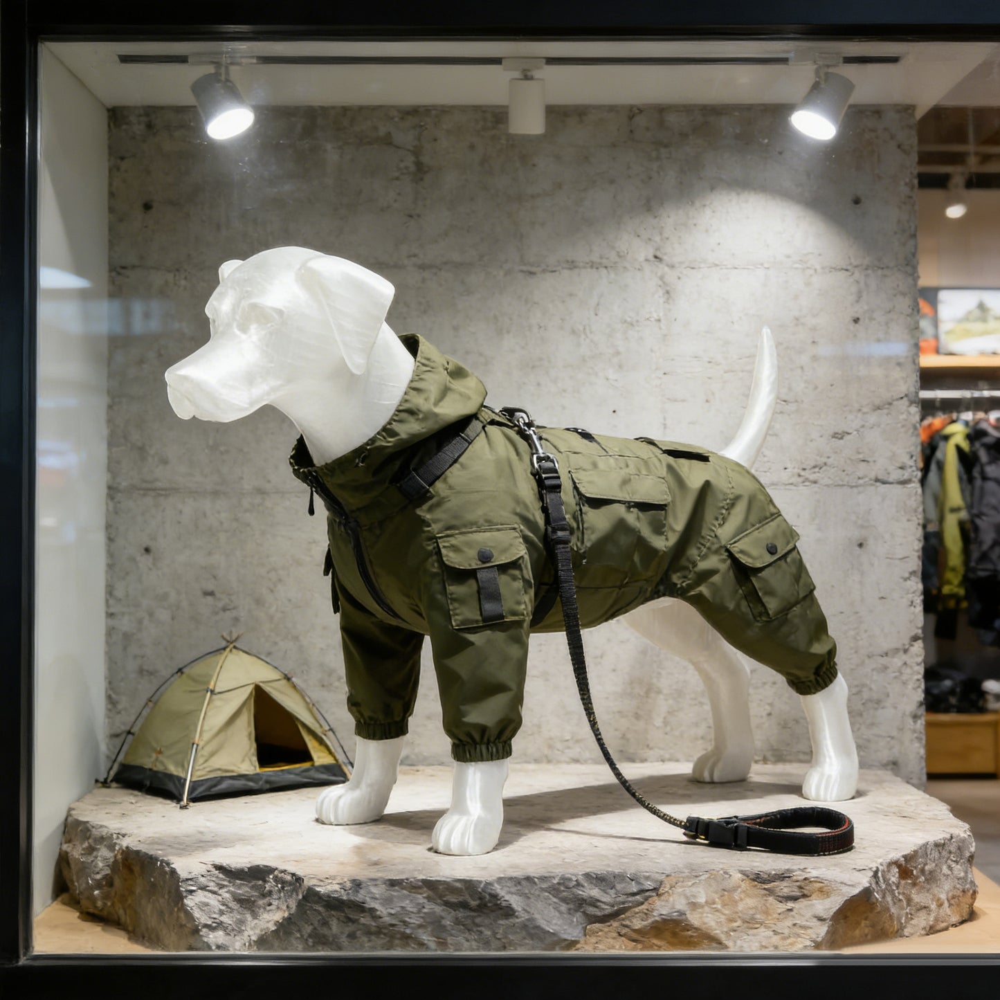 Premium Dog Mannequin Display - Magnetic Detachable Pet Clothing Model