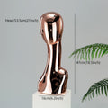 Electroplated Mannequin Head Display Stand - Wig Hat Scarf Jewelry Display Prop for Retail Stores