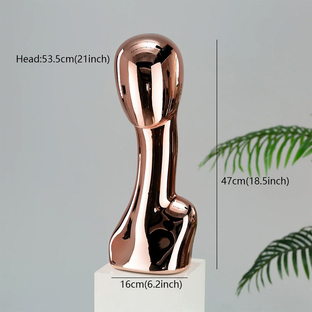 Electroplated Mannequin Head Display Stand - Wig Hat Scarf Jewelry Display Prop for Retail Stores