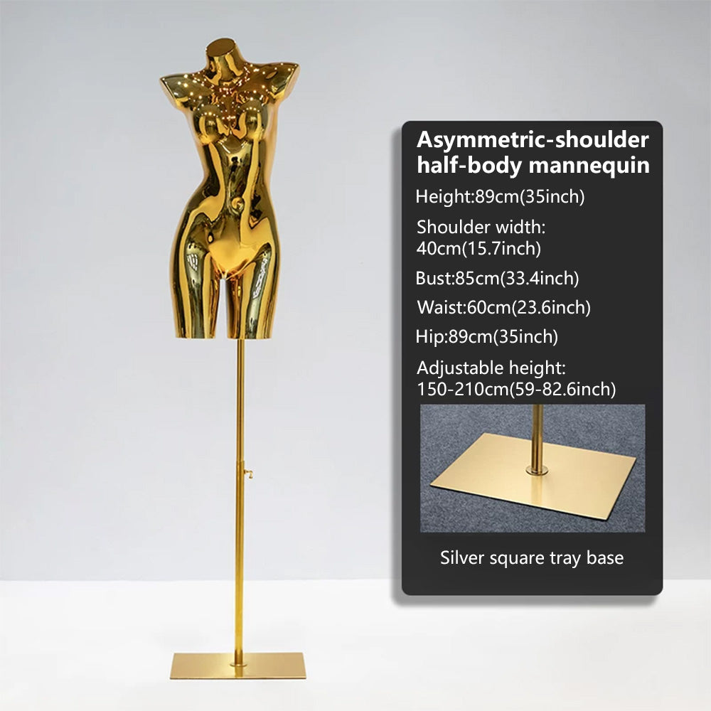 JELIMATE Electroplated Rose Gold Lingerie Mannequin | Bust Butt Form for Underwear Bikini