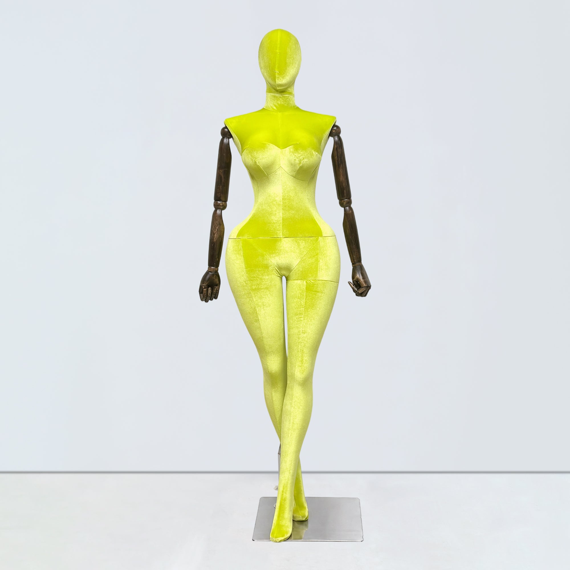 JELIMATE Plus Size Velvet Female Mannequin | Curvy Hourglass Full Body Display Form