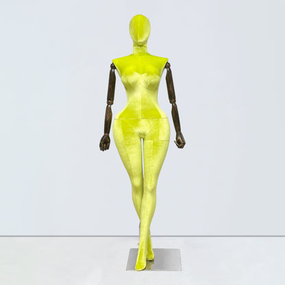 JELIMATE Plus Size Velvet Female Mannequin | Curvy Hourglass Full Body Display Form