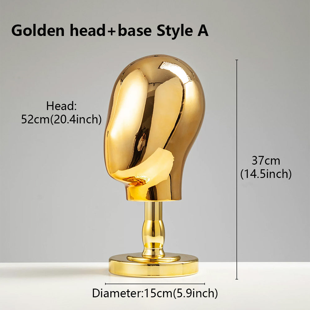 Premium Electroplated Hat Display Stand | Modular Mannequin Head Rack for Retail & Home