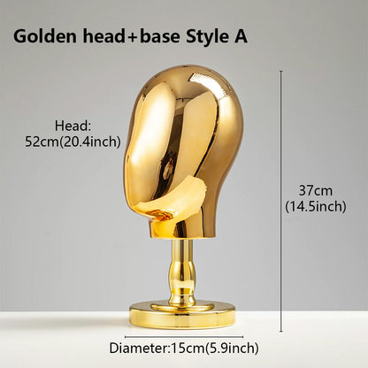 Premium Electroplated Hat Display Stand | Modular Mannequin Head Rack for Retail & Home