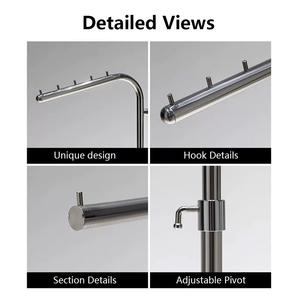 JELIMATE Adjustable Clothing Rack 43.3-70.8" | Stainless Steel Garment Stand for Boutique
