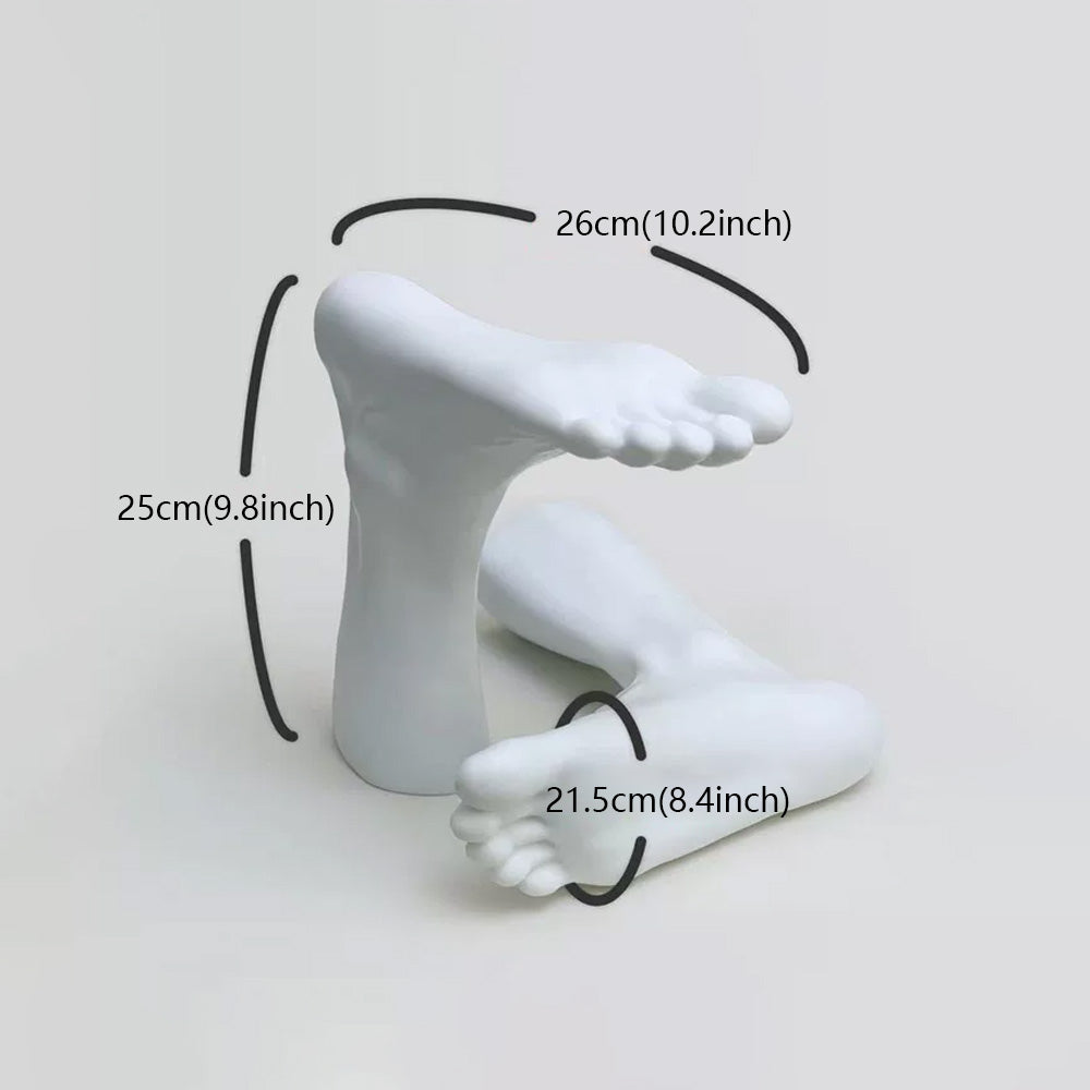 JELIMATE Male Foot Mannequin US Size 10, PVC Shoe Sock Display Model, 1 Pair